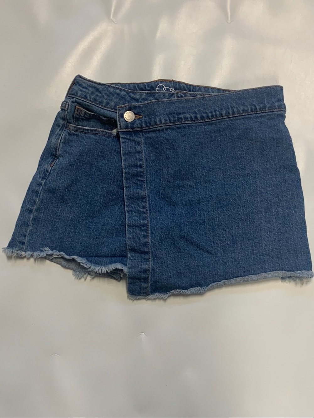 Denim Skort Shorts - Blue